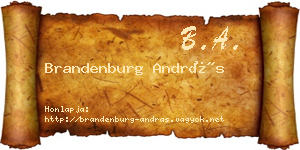 Brandenburg András névjegykártya