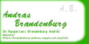 andras brandenburg business card
